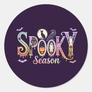 Cute Halloween Stickers, Spooky Season Halloween  Classic Round Sticker