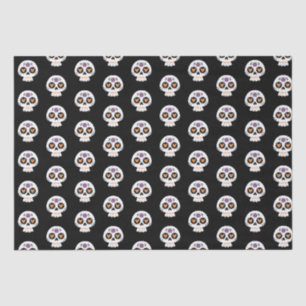 Cute Halloween Sugar Skull Pattern Tissue Paper