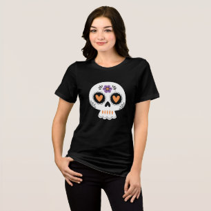 Cute Halloween Sugar Skull Tri-Blend Shirt