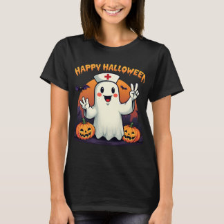 Cute Halloween T-Shirt for – Jack-o-Lantern & Bat 