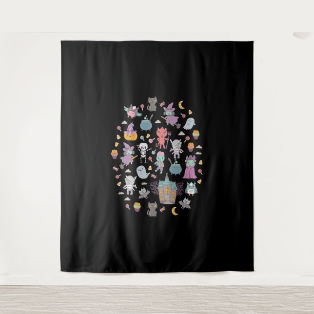 Cute Halloween   Tapestry (Front)