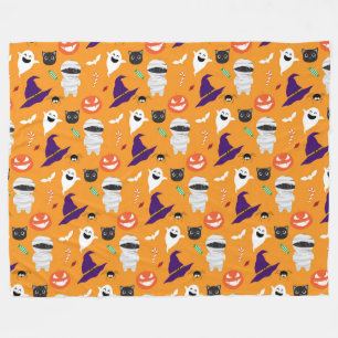 Cute Halloween Theme Fleece Blanket