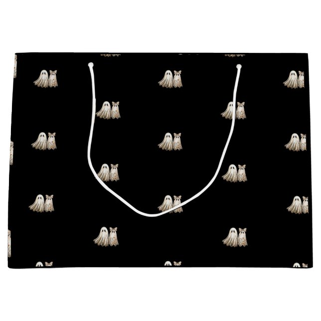 Cute Halloween-Themed Wedding Anniversary Large Gift Bag (Front)