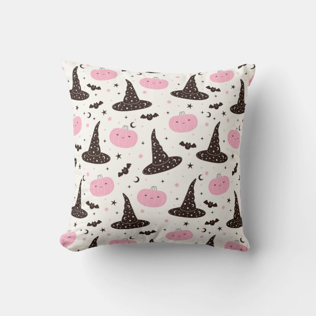 Cute Halloween Throw Pillow (Front)