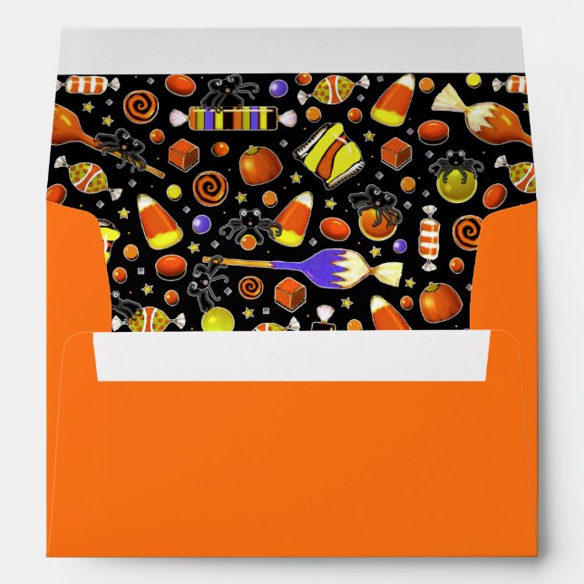 Cute Halloween Trick or Treat Envelope (Back (Bottom))