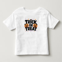 Cute Halloween Trick or Treat T-Shirt with Pumpkin