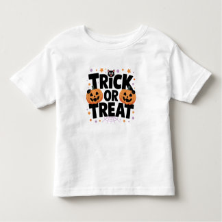 Cute Halloween Trick or Treat T-Shirt with Pumpkin