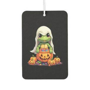 Cute Halloween Turtle Ghost with Candy (1) Car Air Freshener