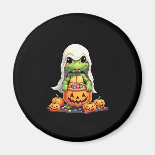 Cute Halloween Turtle Ghost with Candy (1) Magnet