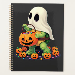 Cute Halloween Turtle Ghost with Candy (2) Planner