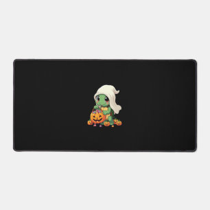 Cute Halloween Turtle Ghost with Candy (3) Desk Mat