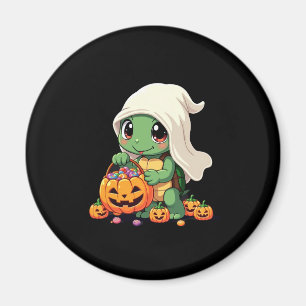 Cute Halloween Turtle Ghost with Candy (3) Magnet