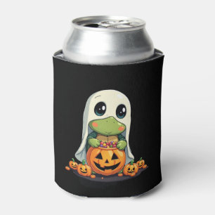 Cute Halloween Turtle Ghost with Candy (5) Can Cooler