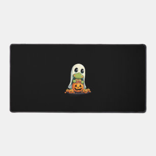 Cute Halloween Turtle Ghost with Candy (5) Desk Mat
