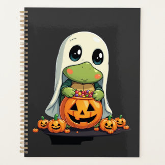 Cute Halloween Turtle Ghost with Candy (5) Planner