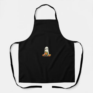 Cute Halloween Turtle Ghost with Candy (6) Apron