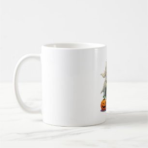 Cute Halloween Turtle Ghost with Candy (8) Coffee Mug