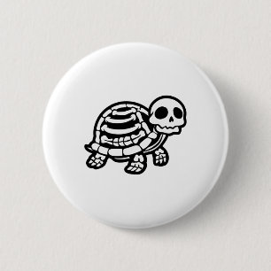 Cute Halloween Turtle Skeleton Tortoise Fossils Ar 6 Cm Round Badge