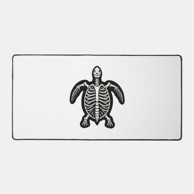 Cute Halloween Turtle Skeleton Tortoise Fossils Ar Desk Mat (Front)