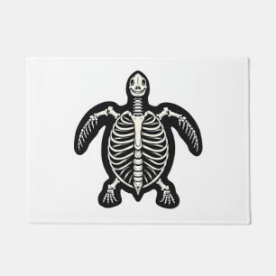 Cute Halloween Turtle Skeleton Tortoise Fossils Ar Doormat