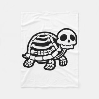 Cute Halloween Turtle Skeleton Tortoise Fossils Ar Fleece Blanket