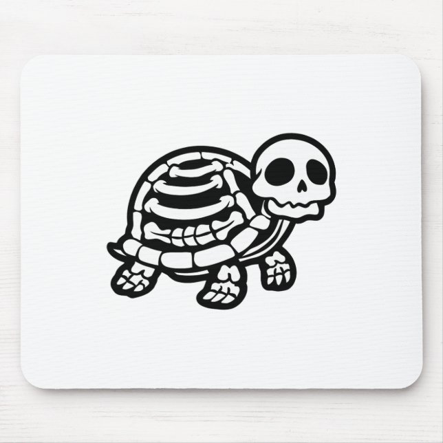 Cute Halloween Turtle Skeleton Tortoise Fossils Ar Mouse Pad (Front)