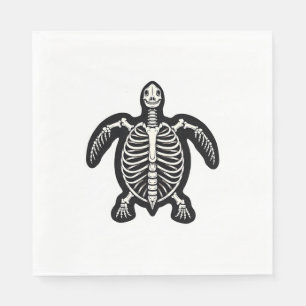 Cute Halloween Turtle Skeleton Tortoise Fossils Ar Napkin
