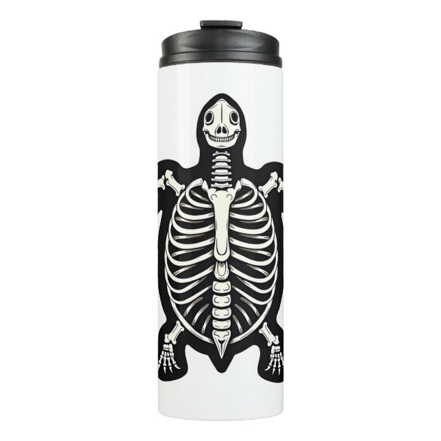 Cute Halloween Turtle Skeleton Tortoise Fossils Ar Thermal Tumbler (Front)