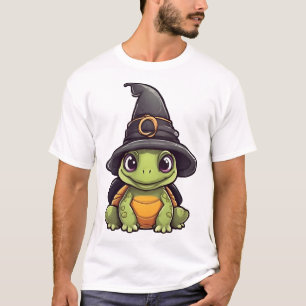 Cute Halloween turtle with a witch hat. Copy T-Shirt