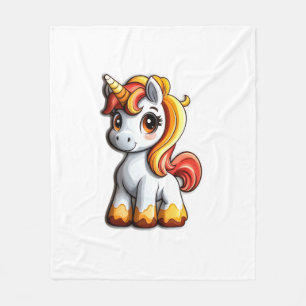 Cute Halloween Unicorn Candy Corn Horn Magical Hor Fleece Blanket