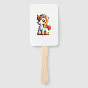 Cute Halloween Unicorn Candy Corn Horn Magical Hor Hand Fan