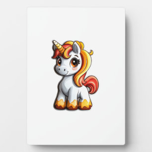 Cute Halloween Unicorn Candy Corn Horn Magical Hor Plaque