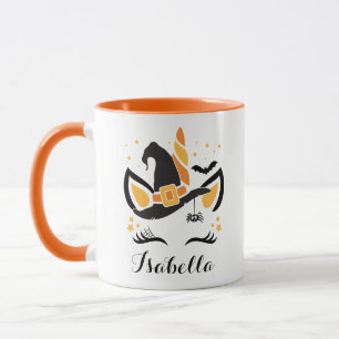 Cute Halloween Unicorn Witch Hat Mug