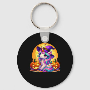Cute Halloween Unicorn Witch Pumpkin Girls Women S Key Ring