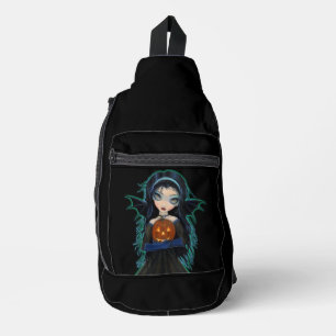 Cute Halloween Vampire and Pumpkin  Sling Bag