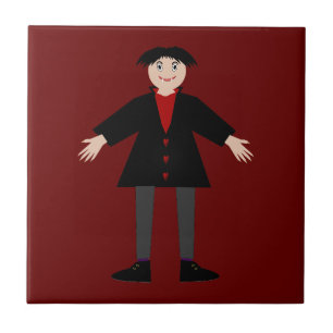 Cute Halloween Vampire Ceramic Tile