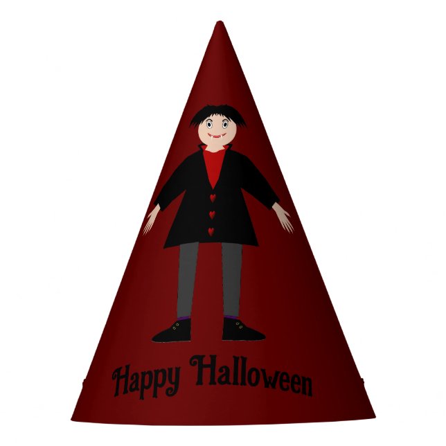 Cute Halloween Vampire Custom Party Hat (Front)