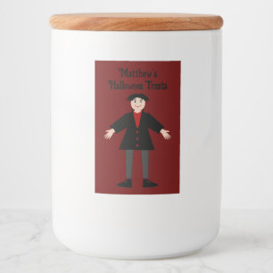 Cute Halloween Vampire Custom Treats Food Label
