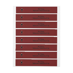 Cute Halloween Vampire Custom Wraparound Address Label