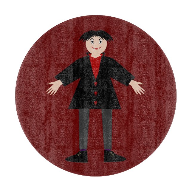 Cute Halloween Vampire Cutting Board (Front)