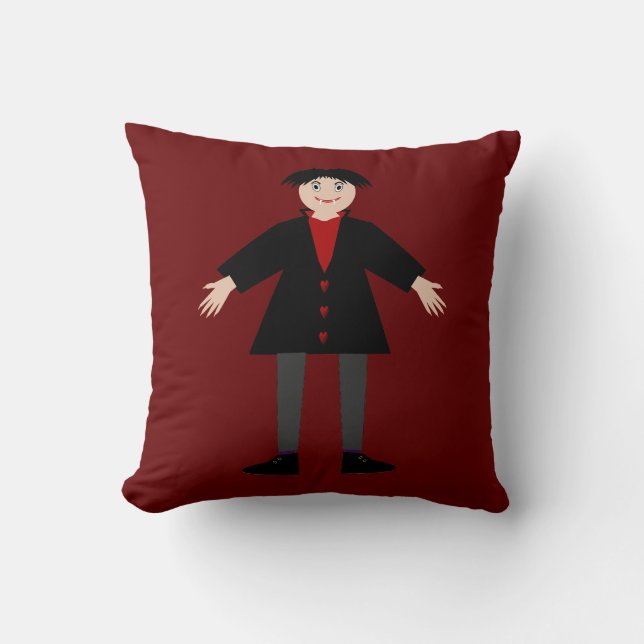 Cute Halloween Vampire Double Sided Cushion (Front)