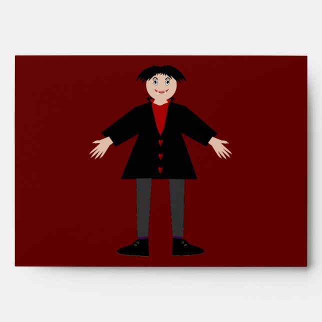 Cute Halloween Vampire Envelope (Front)