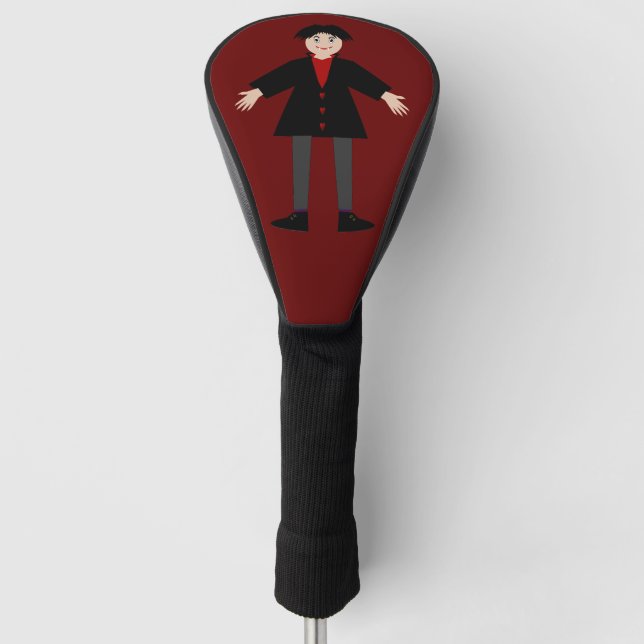 Cute Halloween Vampire Golf Head Cover (Front)