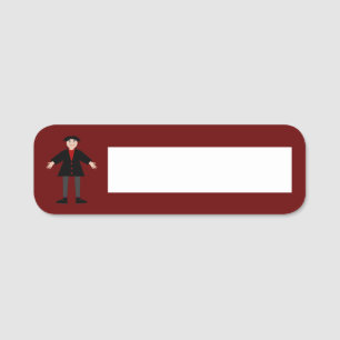 Cute Halloween Vampire Name Tag