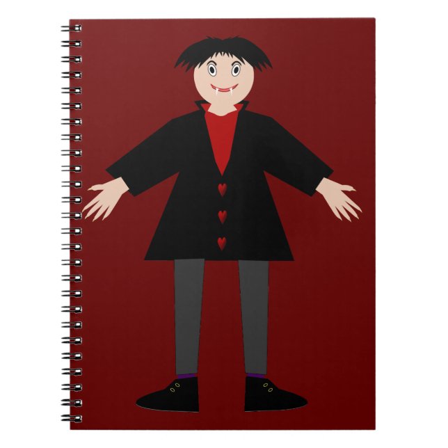 Cute Halloween Vampire Notebook (Front)