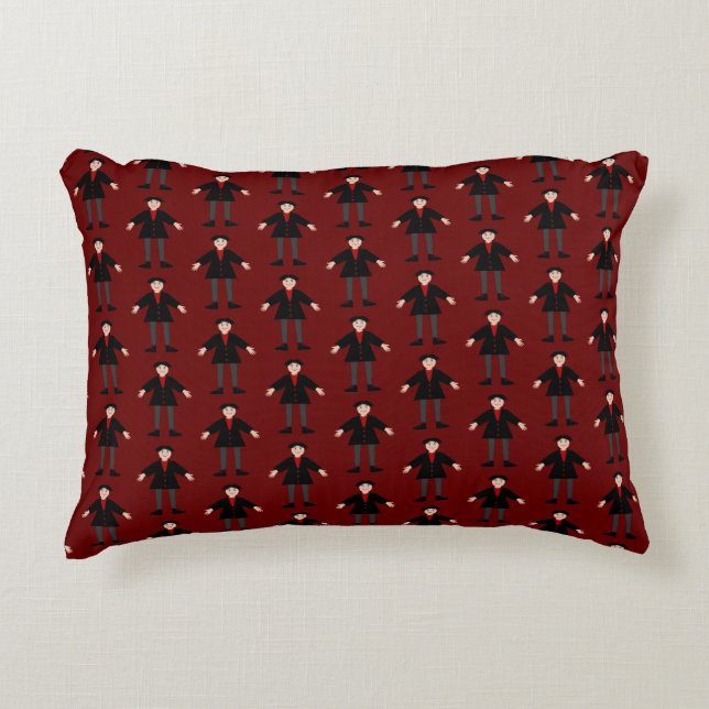 Cute Halloween Vampire Patterned Decorative Cushion (Front)