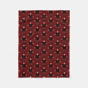 Cute Halloween Vampire Patterned Fleece Blanket