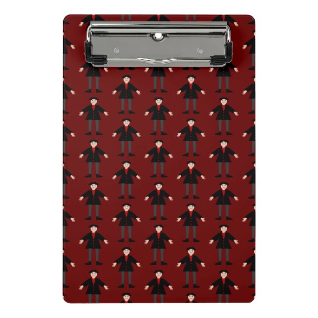 Cute Halloween Vampire Patterned Mini Clipboard (Front)