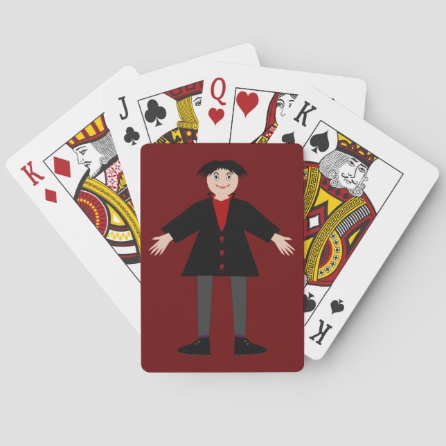 Cute Halloween Vampire Playing Cards (Back)