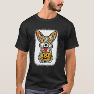Cute Halloween Welsh Corgi Dog Mummy Dog Mum Hall T-Shirt